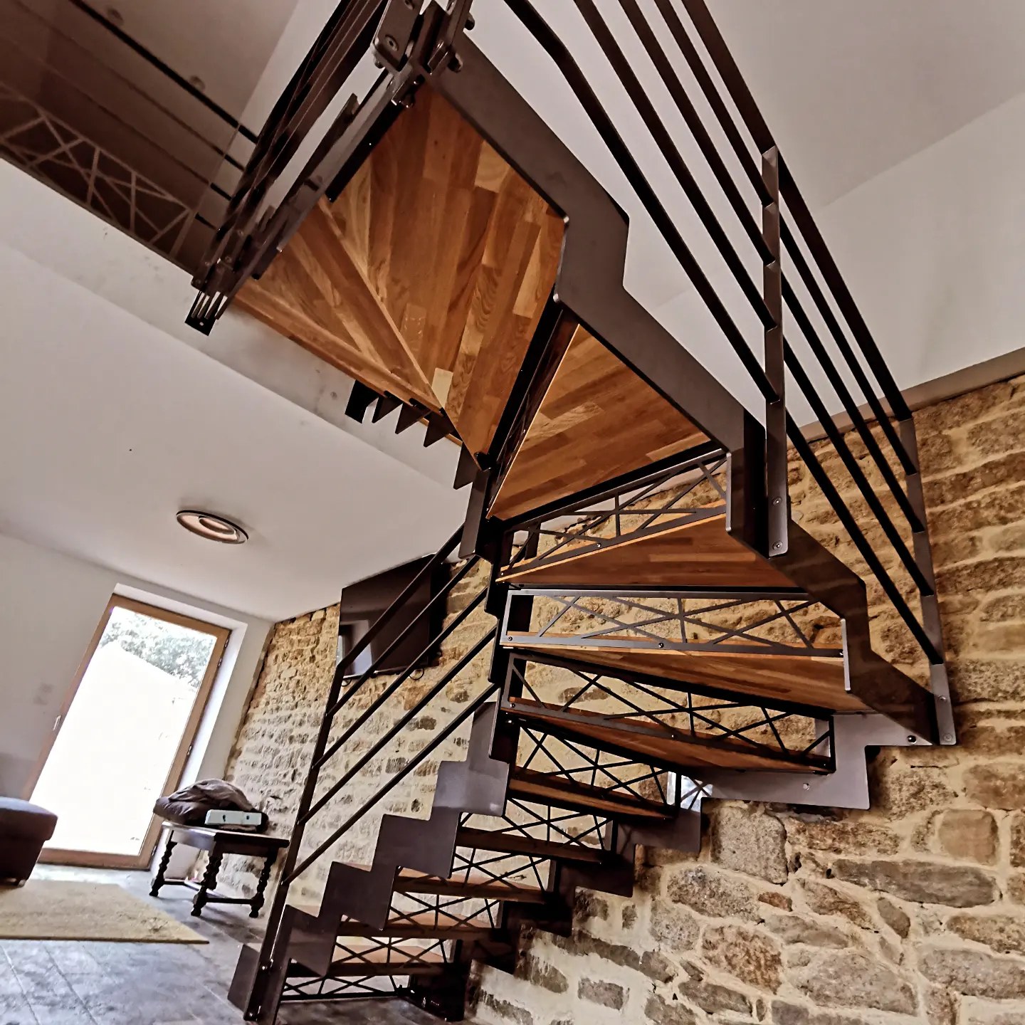 Escalier limon crémaillère